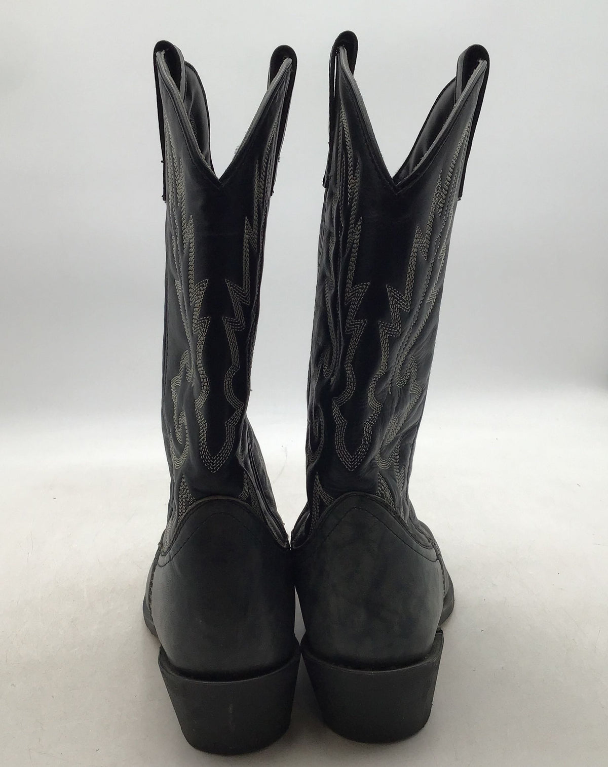 Laredo Men&#39;s Flagstaff 6782 Black Leather Western Boots - Size 10D