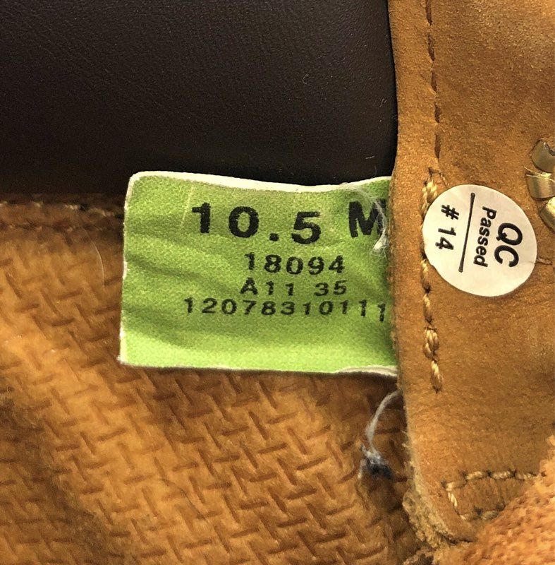 Timberland 6 Inch Premium Wheat Nubuck Leather Waterproof Boots Men's Size 10.5M