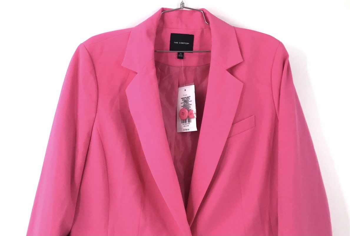 NWT The Limited Women's Pink Berry Blazer - Size 1X