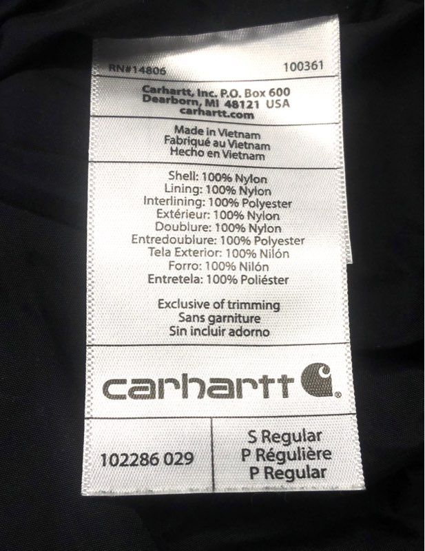 Carhartt Men's Gilliam Vest Shadow Gray Quilted Insulated Nylon Workwear Sz S