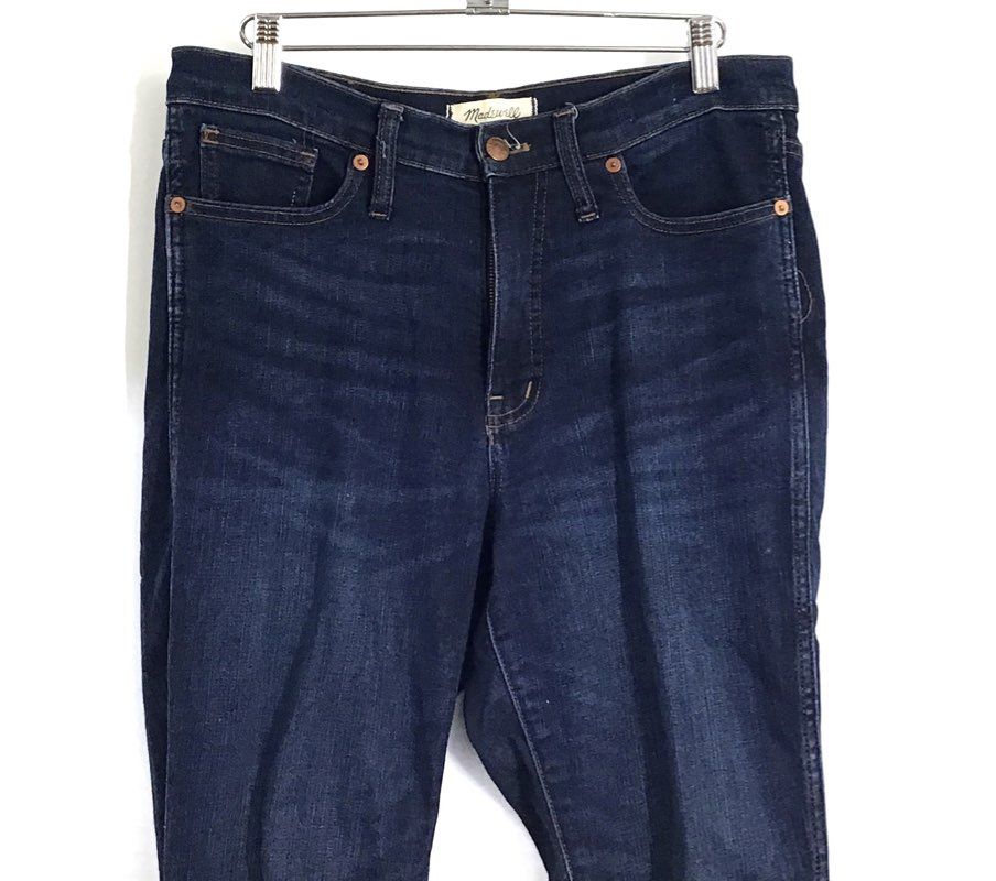 Madewell Women's 10" High-Rise Skinny Jeans Dark Wash Stretch Denim Sz 29