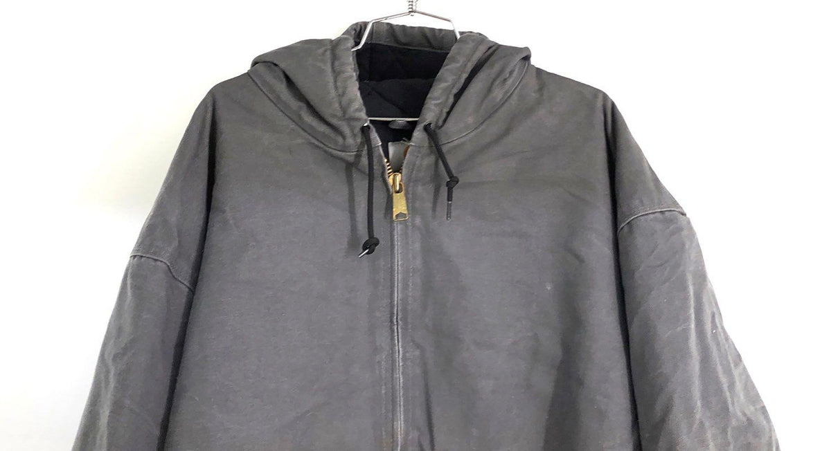 Carhartt Men's J140 Duck Active Jacket Gravel Gray Quilt Lined USA Made 4XL Tall