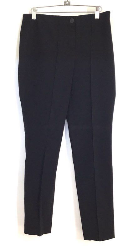 Freda's Women's Black Asymmetric Overlap Straight Leg Dress Pants Canada Sz 6