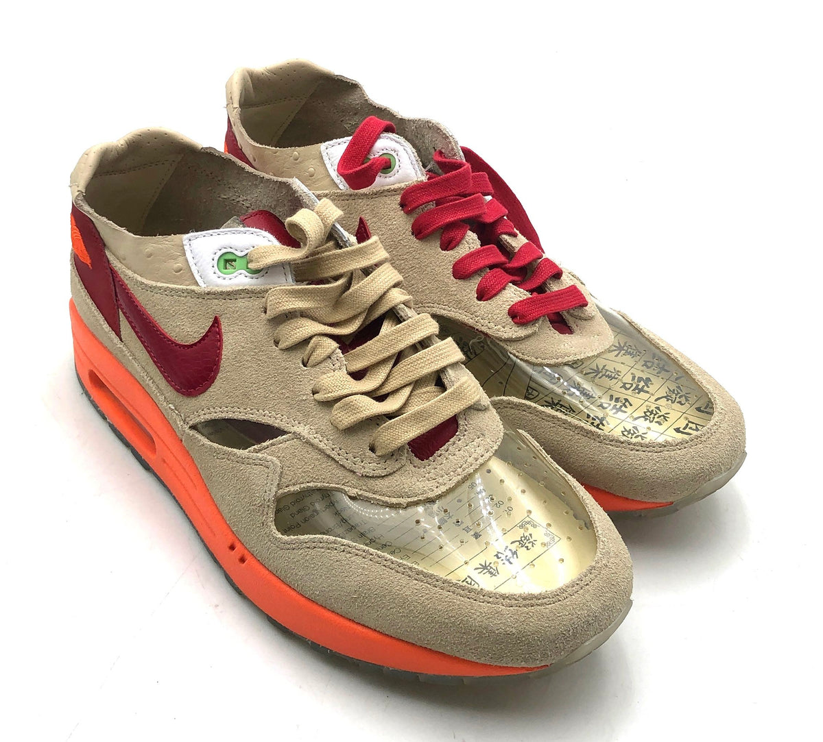 Nike Air Max 1 Kiss of Death Net Deep Red Orange Blaze Size 10.5