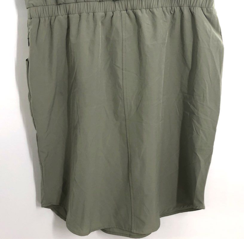 Ascend Women's Sage Green Sleeveless Wrap Front Elastic Waist Romper Size M