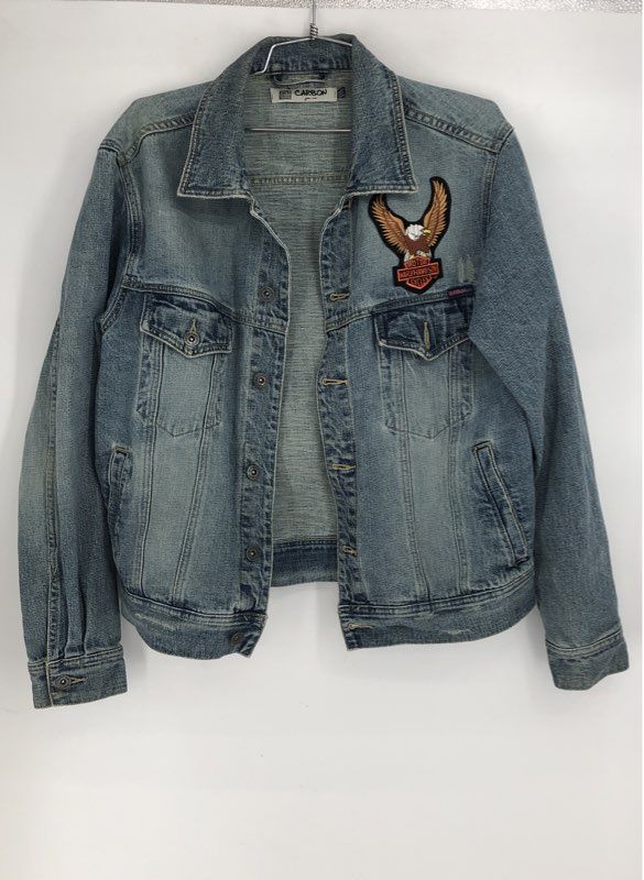 Carbon Men's Blue Harley-Davidson Denim Jacket - Size S