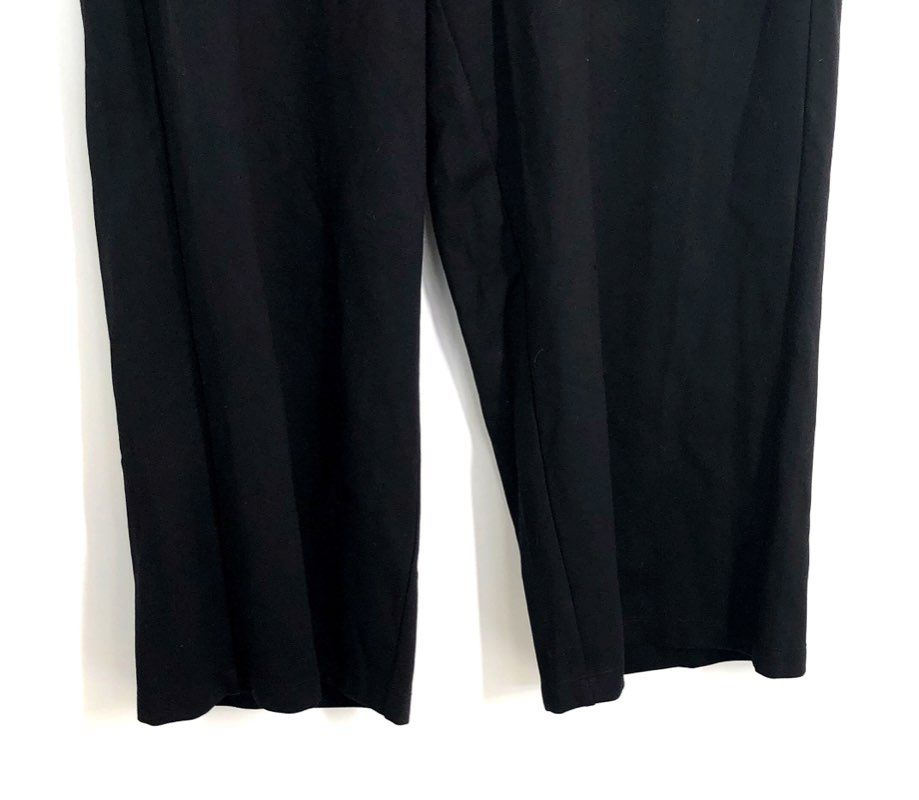 Max Studio London Women's Black Wide Leg Cropped Pants Sz L NWT