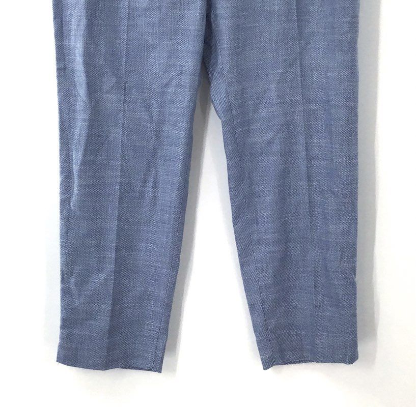 Talbots Women's Hampshire Ankle Pant Blue Textured Dress Pants NWT Sz 10P
