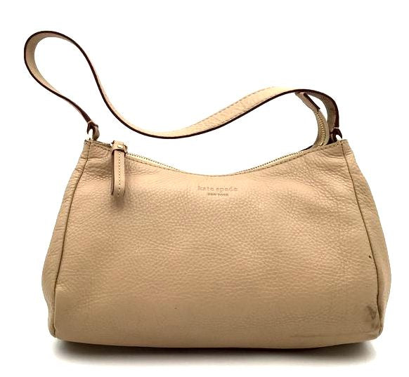 Authentic Kate Spade New York Women&#39;s Tan Leather Shoulder Bag - COA Included