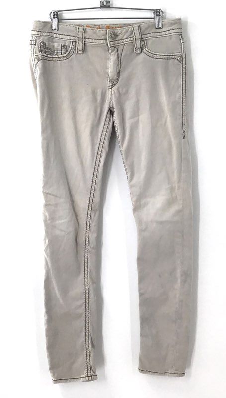 Rock Revival Women's Ena S16 Skinny Jeans Gray Sequin Embellished Sz 30