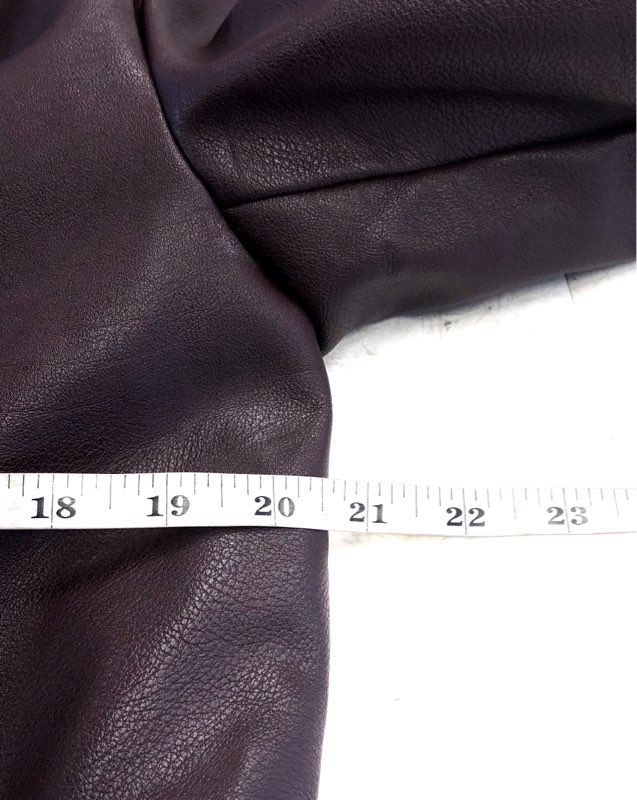 ana Women's NWT Faux Leather Moto Biker Jacket Midnight Burgundy Size L