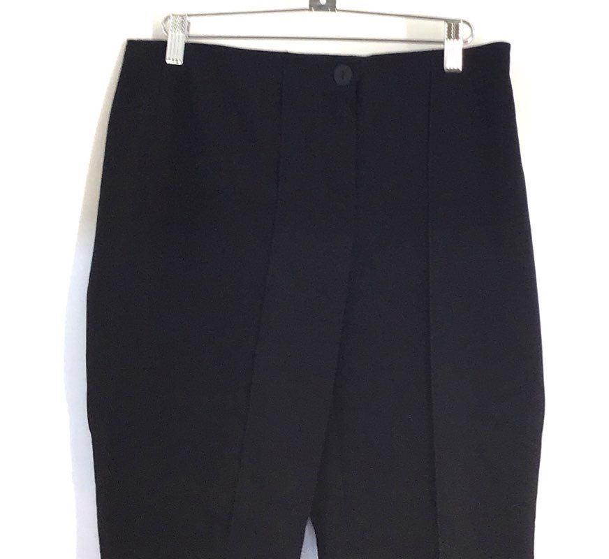 Freda's Women's Black Asymmetric Overlap Straight Leg Dress Pants Canada Sz 6
