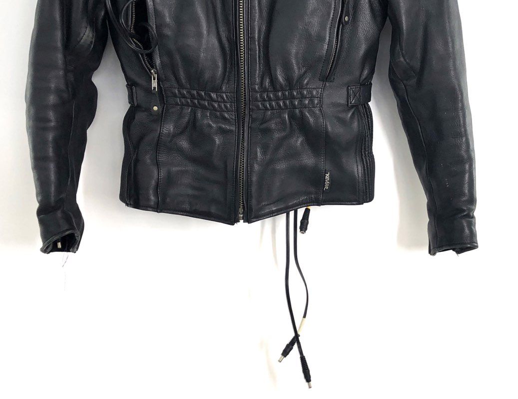 Gerbing's Women's Black Heated Leather Motorcycle Jacket Kevlar Thinsulate Sz M