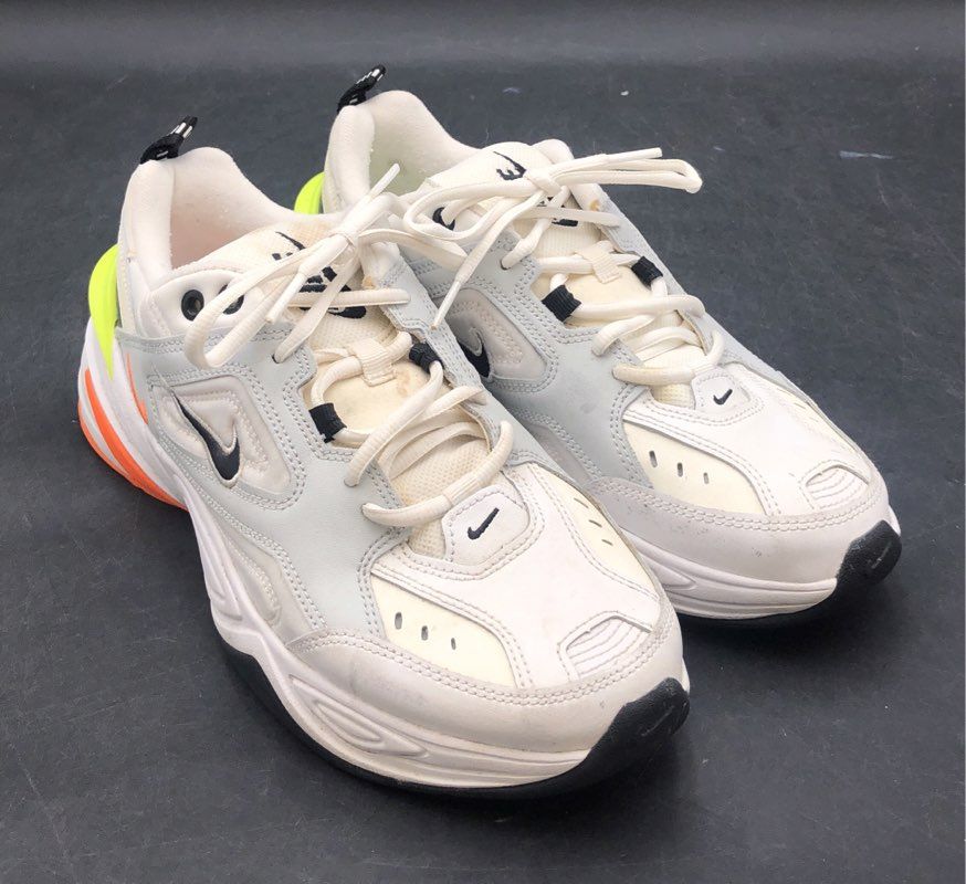 Nike M2K Tekno White Black Orange Volt Men's Sneakers Size 8.5