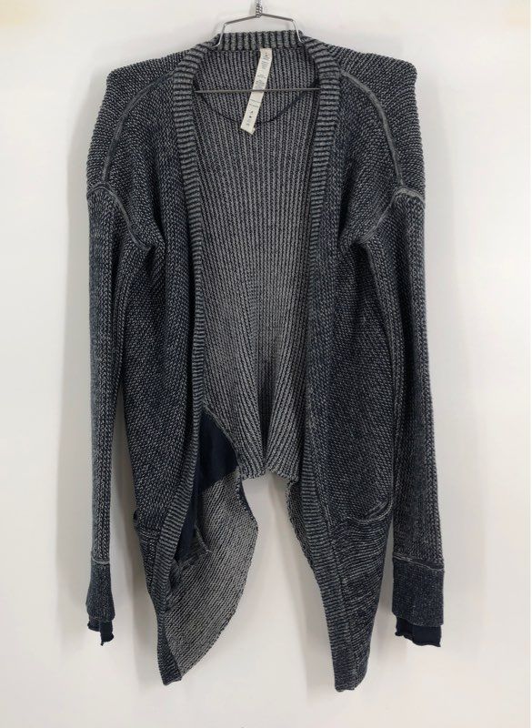 Lululemon Women&#39;s Gray Cotton Long Sleeve Knitted Cardigan Sweater Size 4