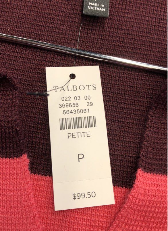 NWT Talbots Women's Pink Maroon Pullover Sweater - Size P