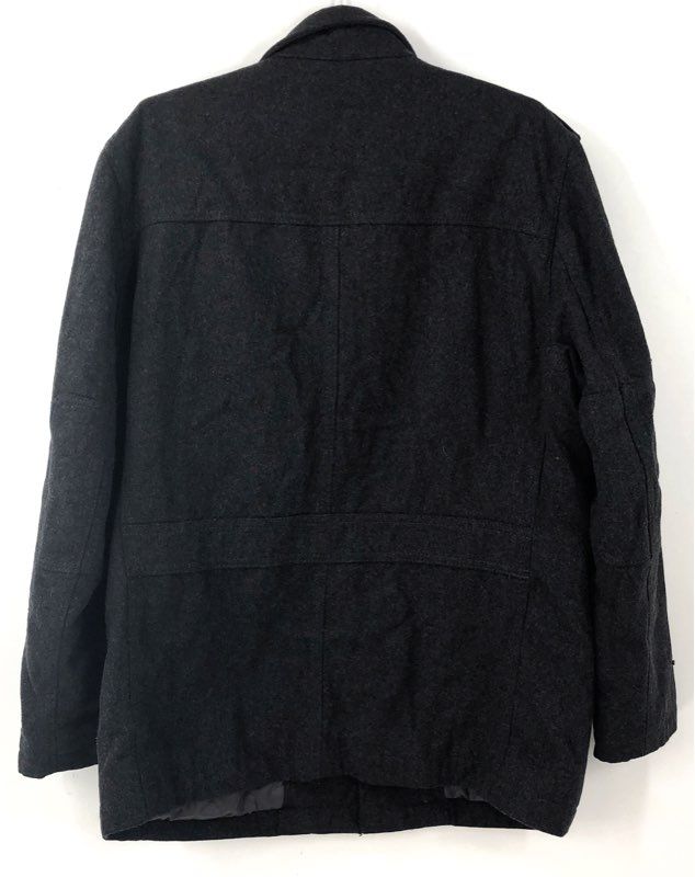 Michael Kors Men's Charcoal Gray Wool Blend Quilted Field Jacket Coat Size M