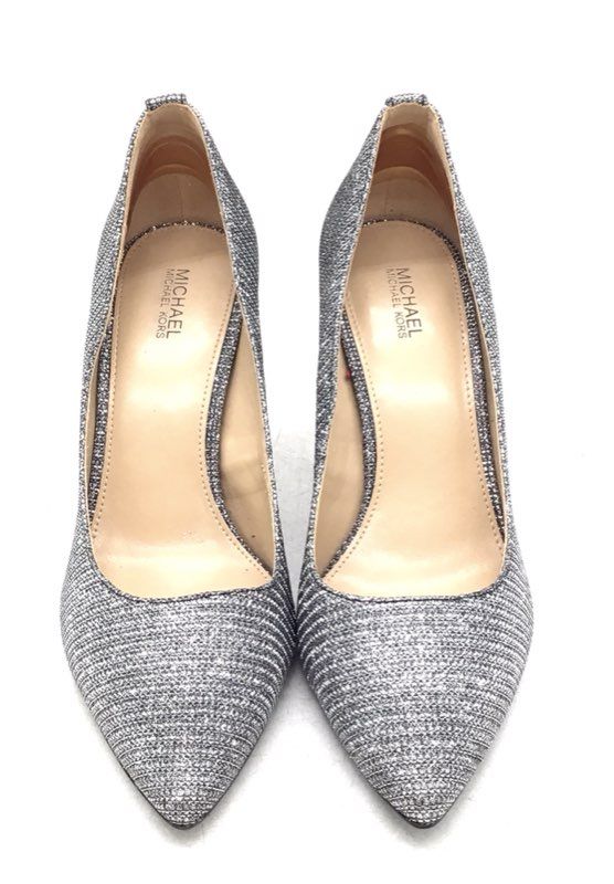 NWT Michael Kors Women's Silver Pump Heels - Size 7.5