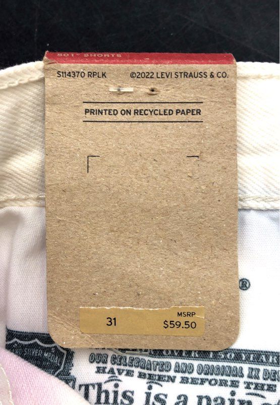 Levi's Women's 501 Shorts White Pink Blue Tie Dye High Rise Cut Off Sz 31 NWT