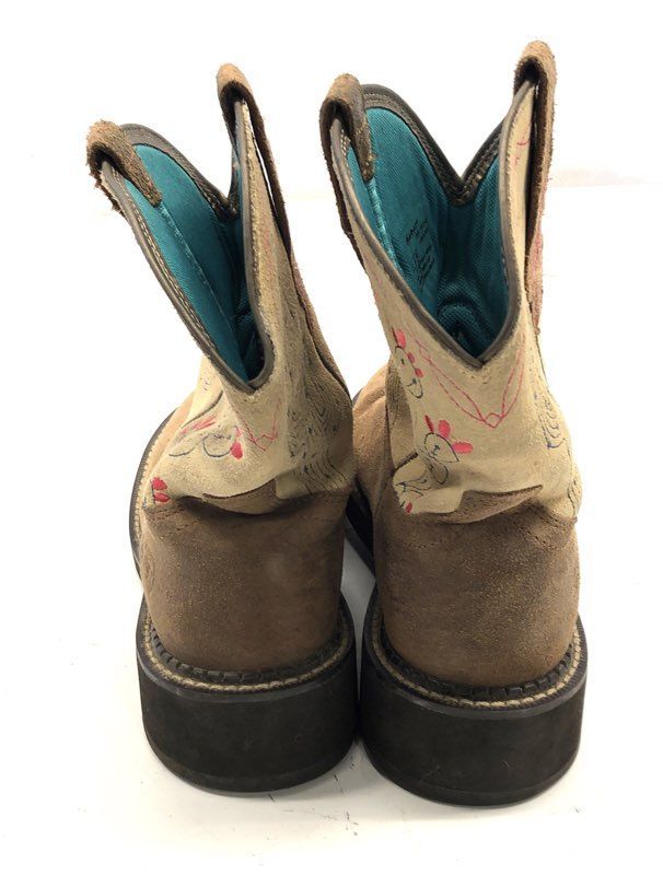 Ariat Fatbaby Heritage Dapper Cactus Brown Western Boots Women's Size 7.5 B
