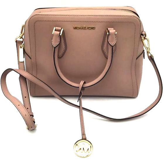 Michael Kors Blush Pink Shoulder Bag with Gold-Tone Accents (+COA)