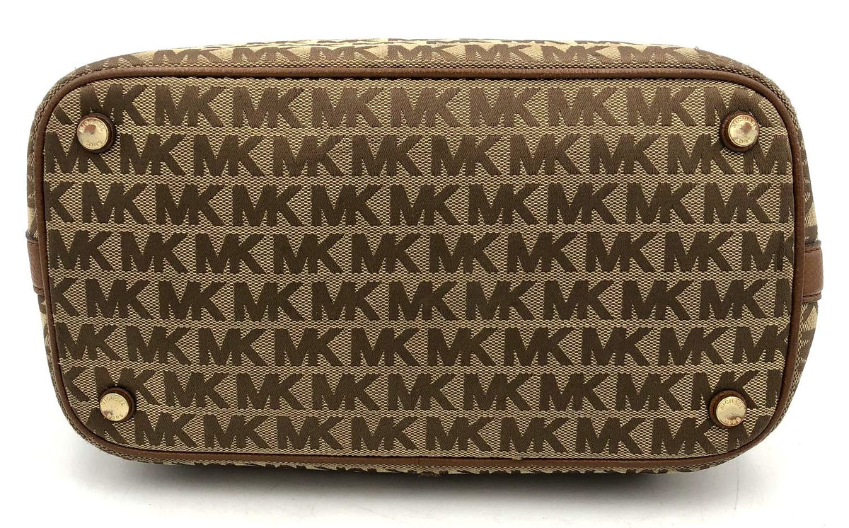 Authentic Michael Kors Tan Brown Signature Luxury Shoulder Bag - COA Included