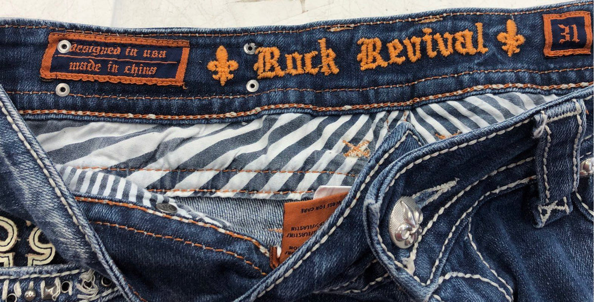 Rock Revival Women's Blue Denim Capri Jeans - Size 31