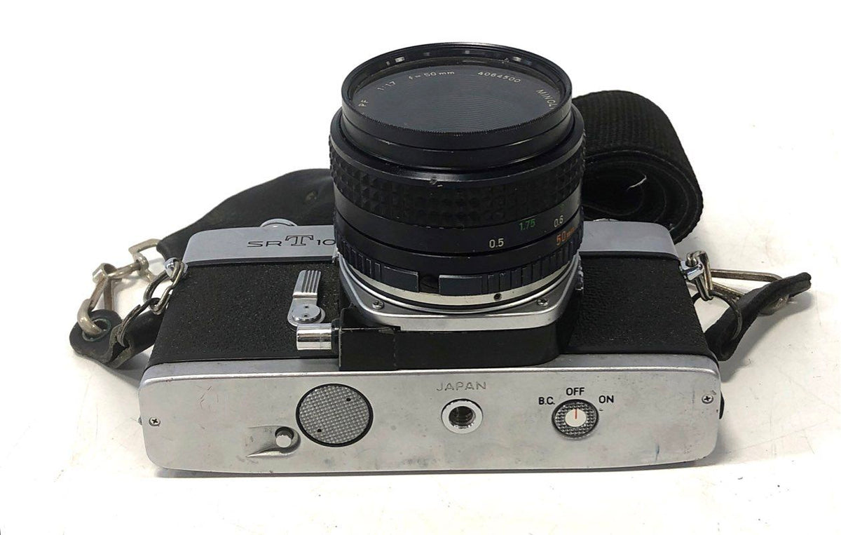 Vintage Minolta SR-T 101 35mm SLR Camera + 50mm & Vivitar 70-210mm Lens Lot