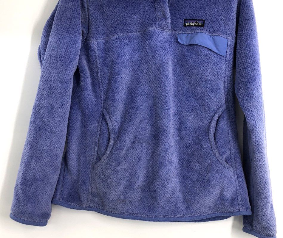 Patagonia Women's Re-Tool Snap-T Fleece Pullover Purple High Pile Sz M