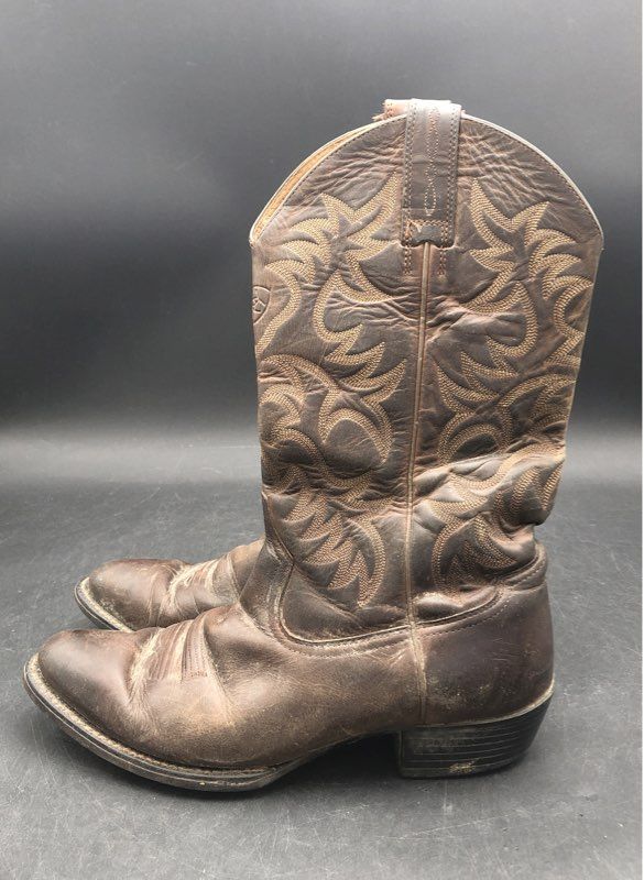 Ariat Men's Heritage Roper Brown Leather Western Boot - Size 9.5 D