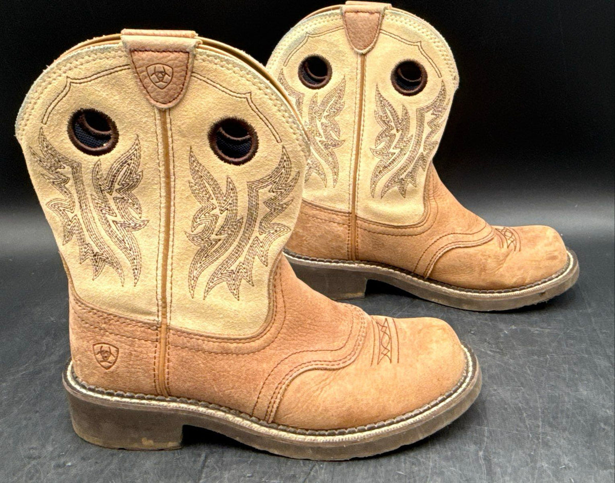 Ariat Anthem 10023031 Brown Tan Leather Western Cowgirl Boots Womens Size 7.5B