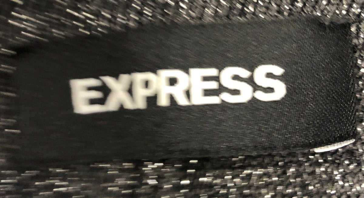 Express Women's High Rise Metallic Sparkle Leggings Gray Stretch+ Sz M NWT