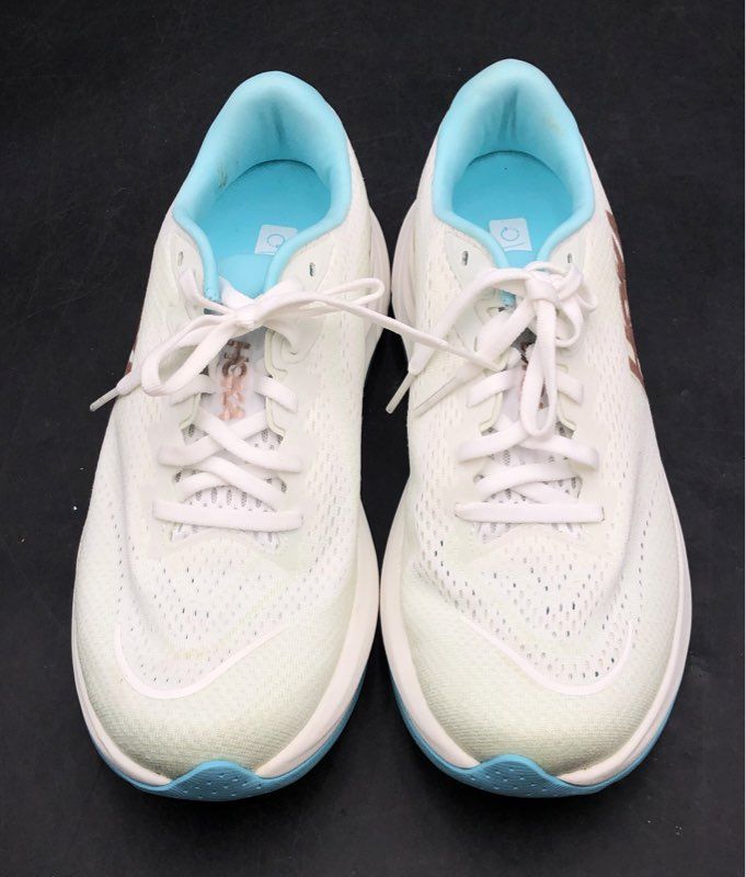 Hoka Rincon 4 White Blue Rose Gold Women's Running Shoes Size 9.5