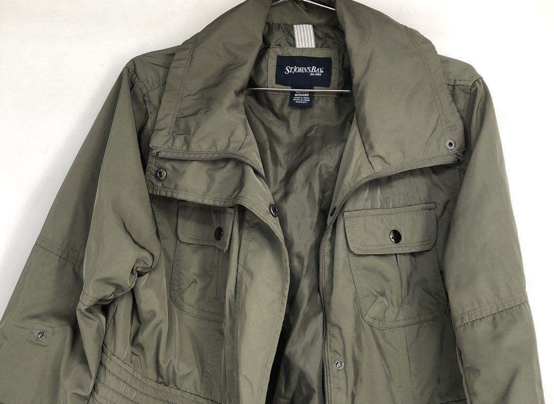 St. John's Bay Women's Green Utility Jacket - Size M