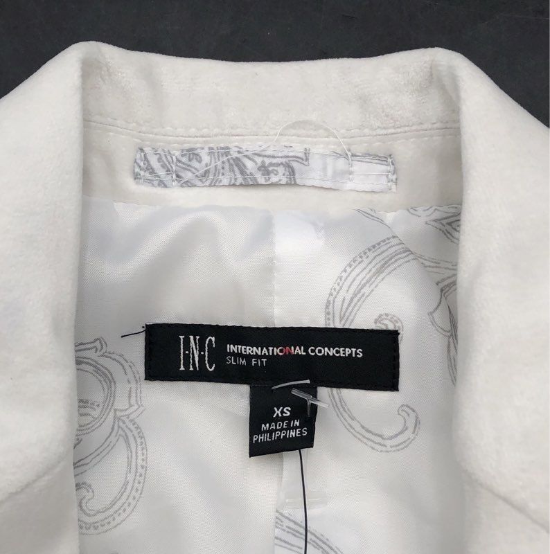 INC International Concepts Men's Off White Double Breasted Blazer XS NWT