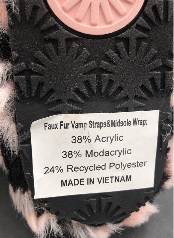 Ugg Women's Pink Black Slide Slipper - Size 7