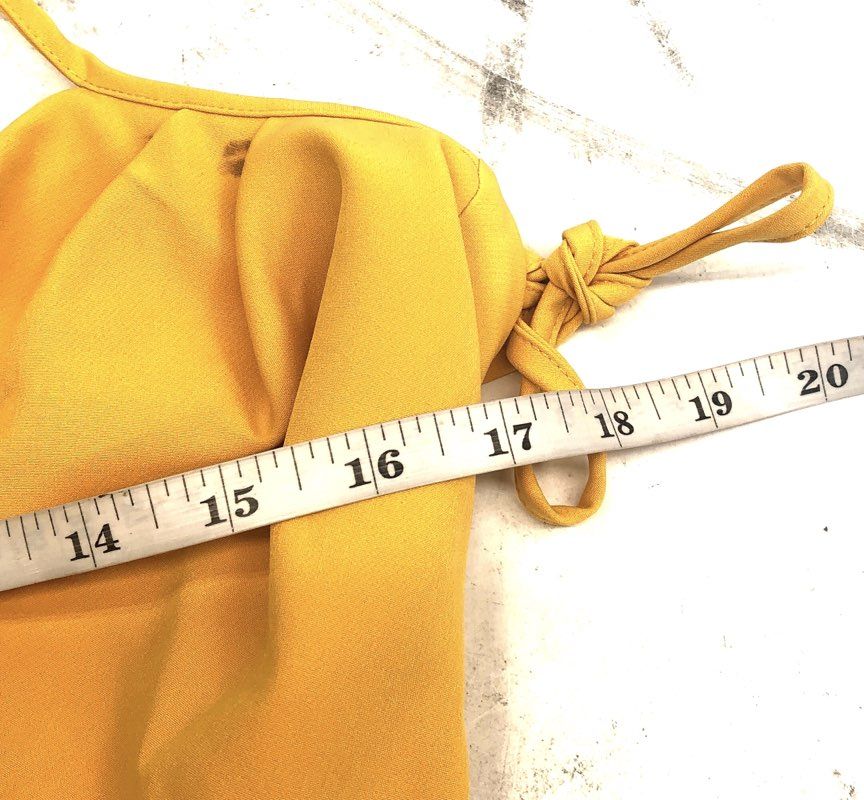 Gianni Bini Women's Miley Crepe Dress Goldfinch Yellow Strappy Mini Sz 6 NWT