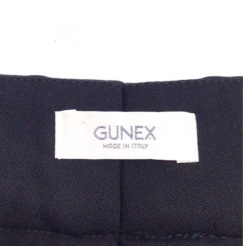 Gunex Women's Black Virgin Wool Blend Slim Leg Dress Pants Made in Italy Sz 6