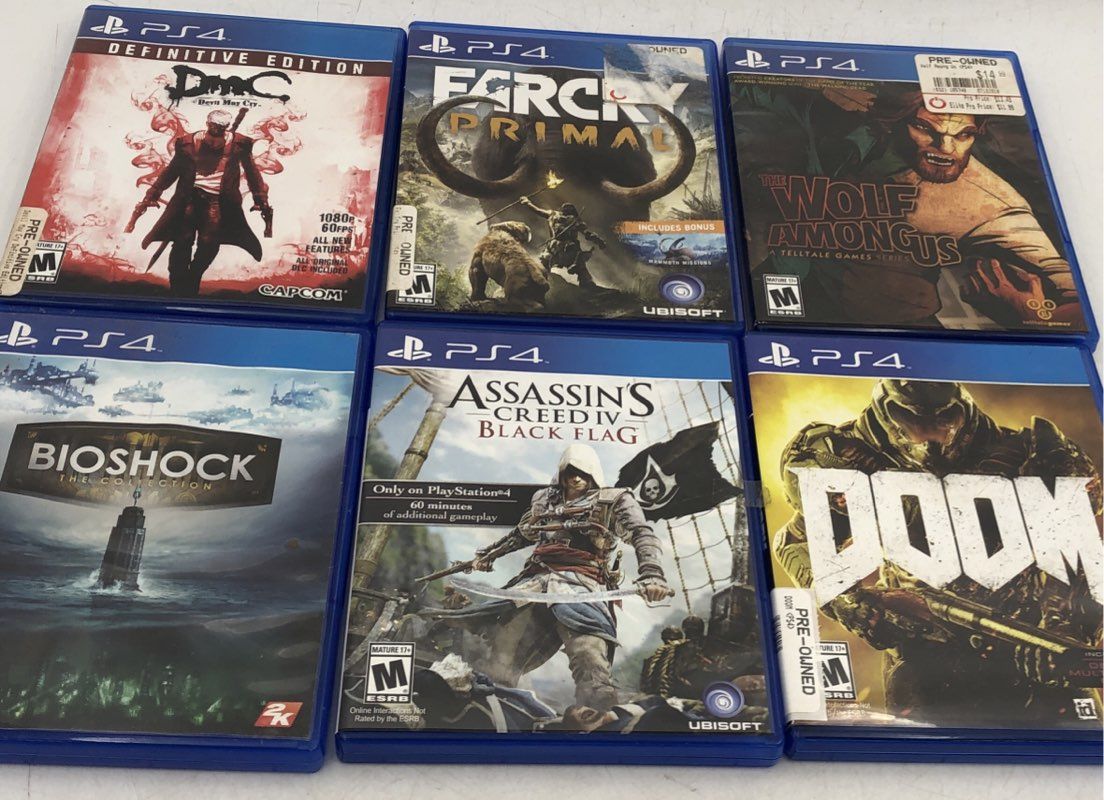 Sony PlayStation 4 God Of War, Until Dawn, Far Cry Primal &amp; More Games Lot 16