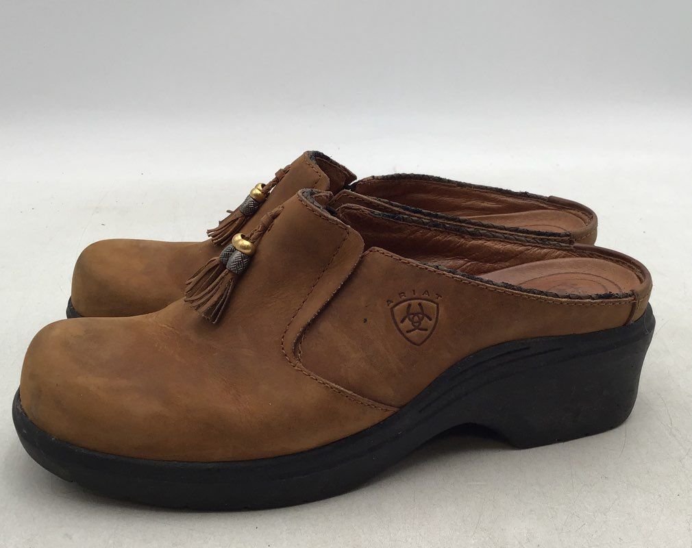 Ariat Women&#39;s Mendocino 93897 Brown Casual Clog Shoes - Size 8.5B