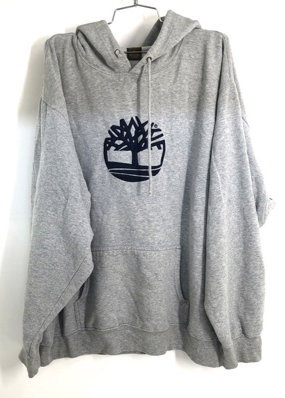 Timberland Weathergear Men's Gray Pullover Hoodie Embroidered Logo Sz XXL