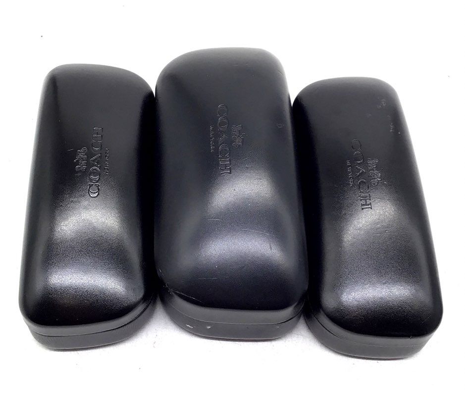 Coach Mens Black Sunglasses Case Lot Of 3