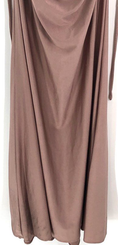 Liz Minelli Women's Mauve Rose Cowl Neck Ruched Maxi Dress Sz XS NWT