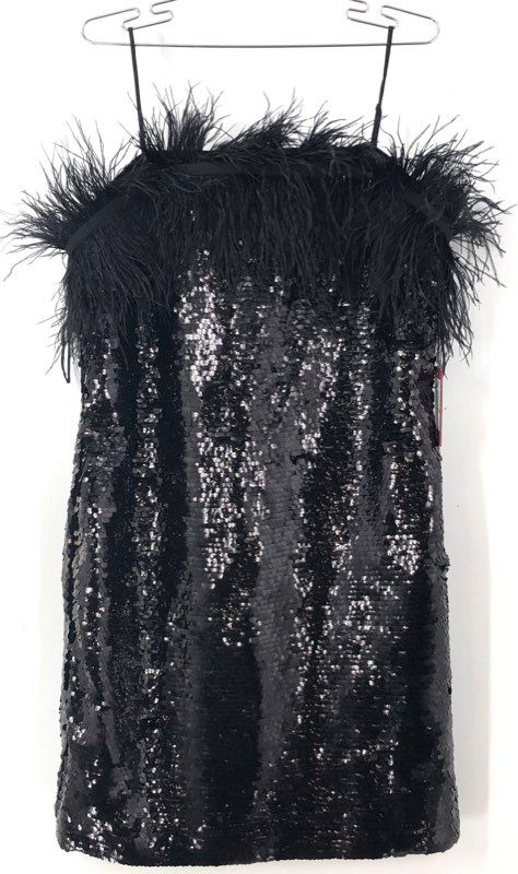 NWT Vince Camuto Women's Rich Black Mini Dress - Size 14