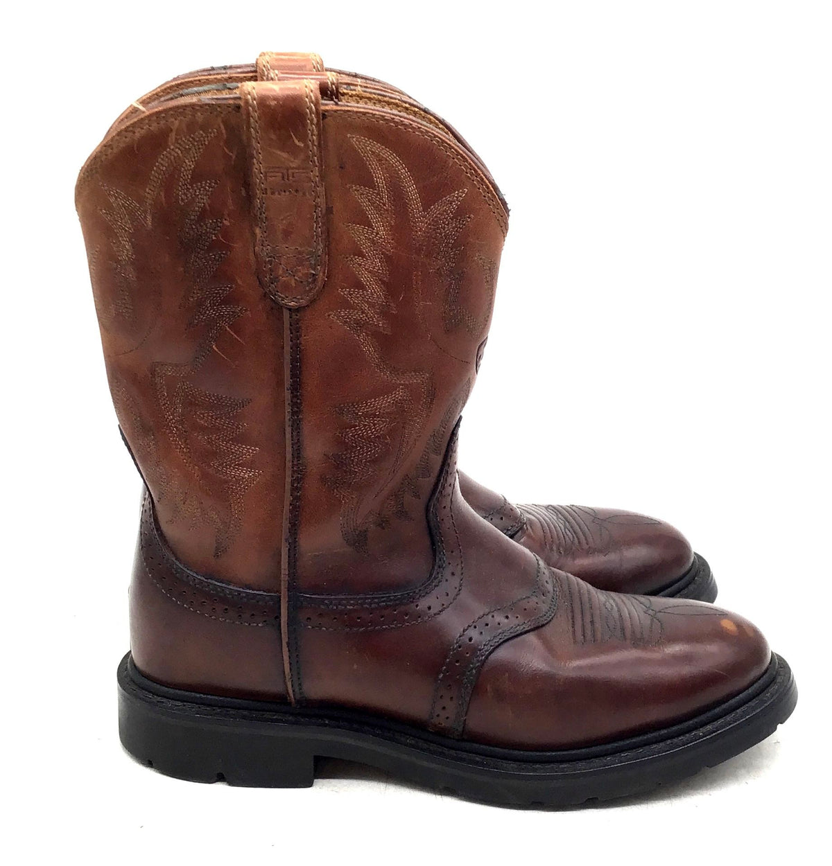 Ariat Men's Brown Leather Work Boots - Size 8EE