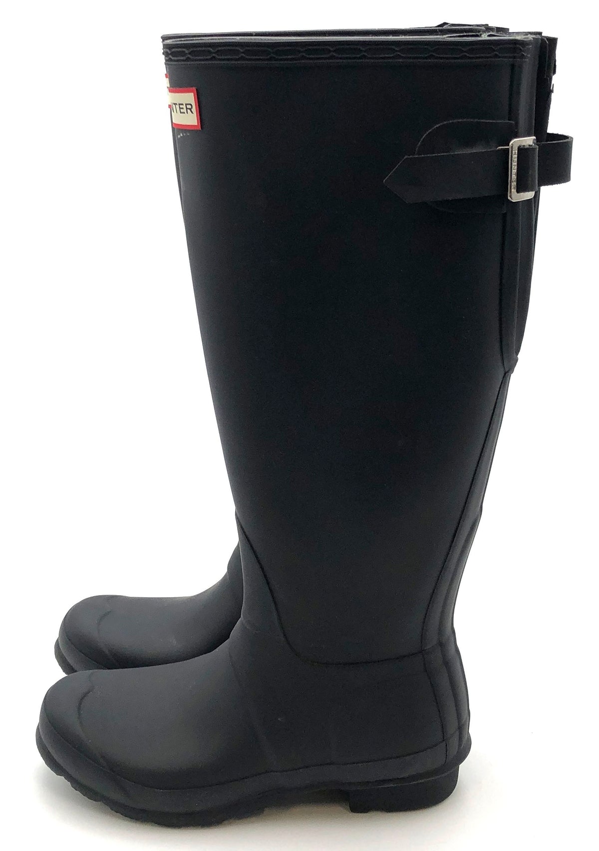 Hunter Original Tall Matte Black Rubber Rain Boots Women's Size 5