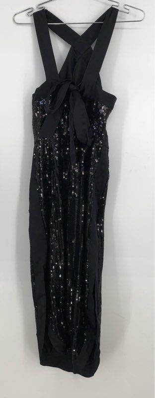 NWT Prabal Gurung Women&#39;s Black Sequin Sleeveless Shift Dress - Size 2