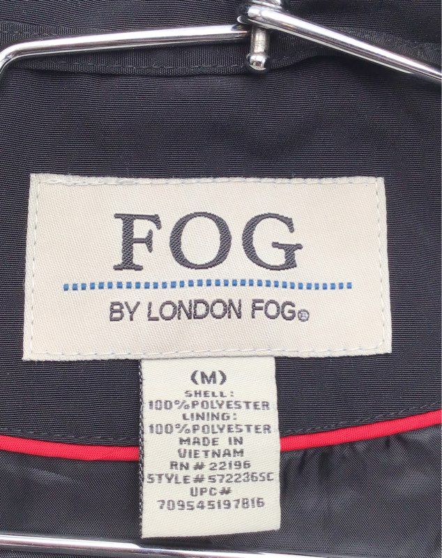 Fog By London Fog Women&#39;s Black Hooded Trench Coat - Size M