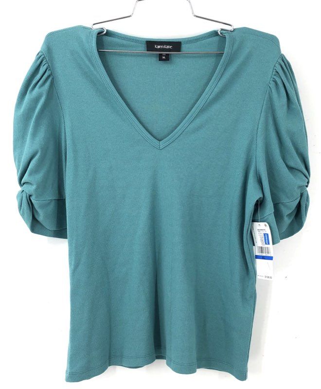 NWT Karen Kane Women's Aquamarine Blue Blouse - Size XL