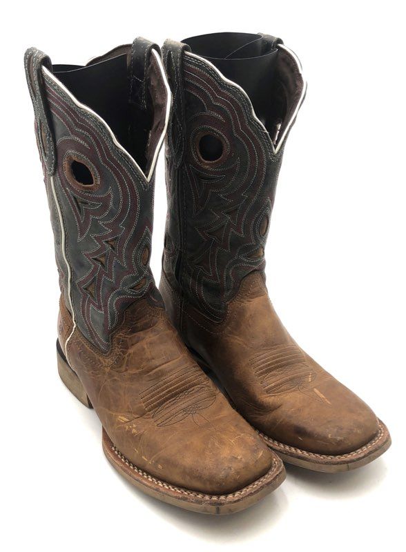 Durango Rebel Pro Golden Brown Periwinkle Western Boots Women's Size 9